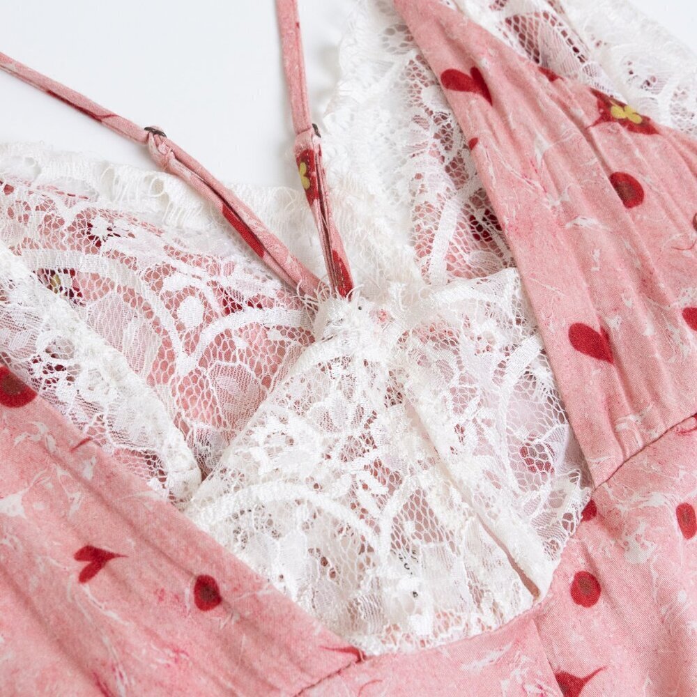 Anthropologie Gülhatun Aydin Sweetheart Lace Ruffles Cute Mini Dress Babydoll - Picture 10 of 13